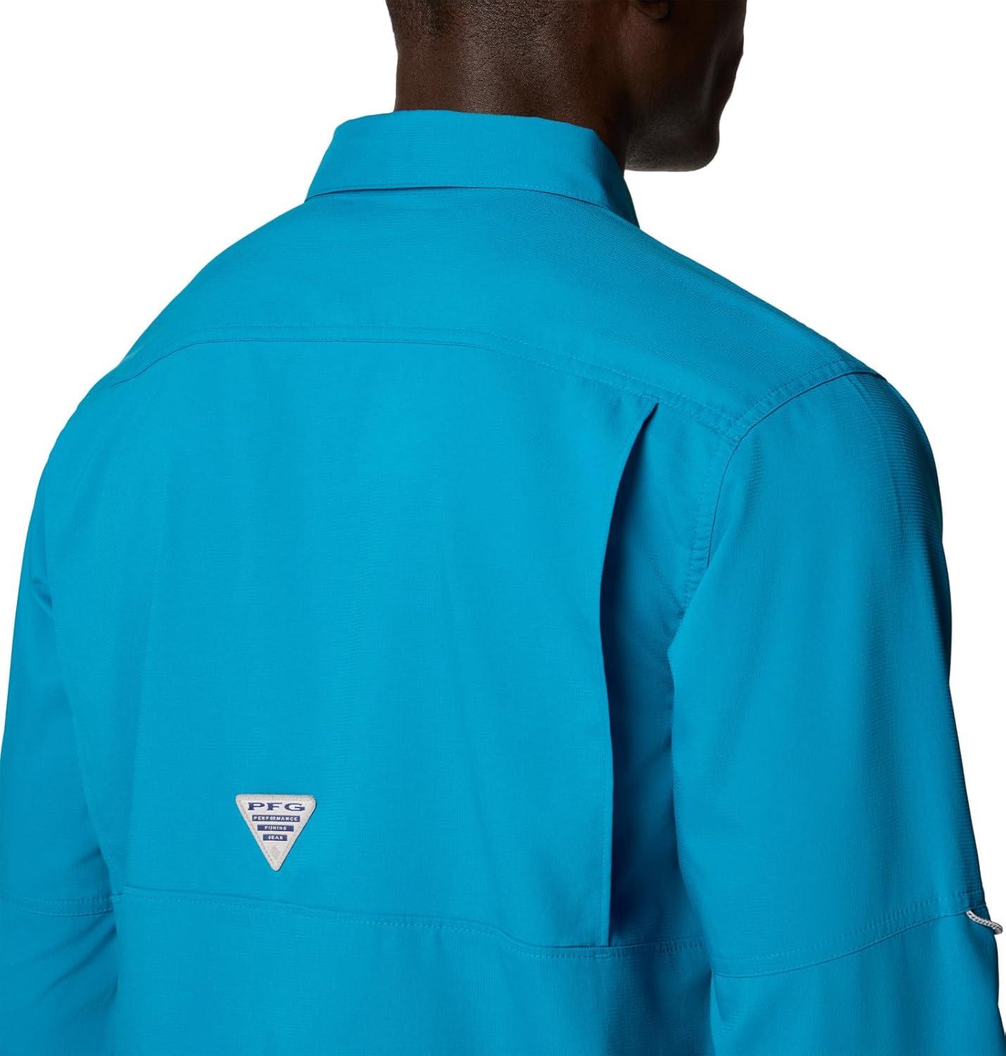 imageColumbia Mens Blood and Guts V Long Sleeve ShirtBlue Echo