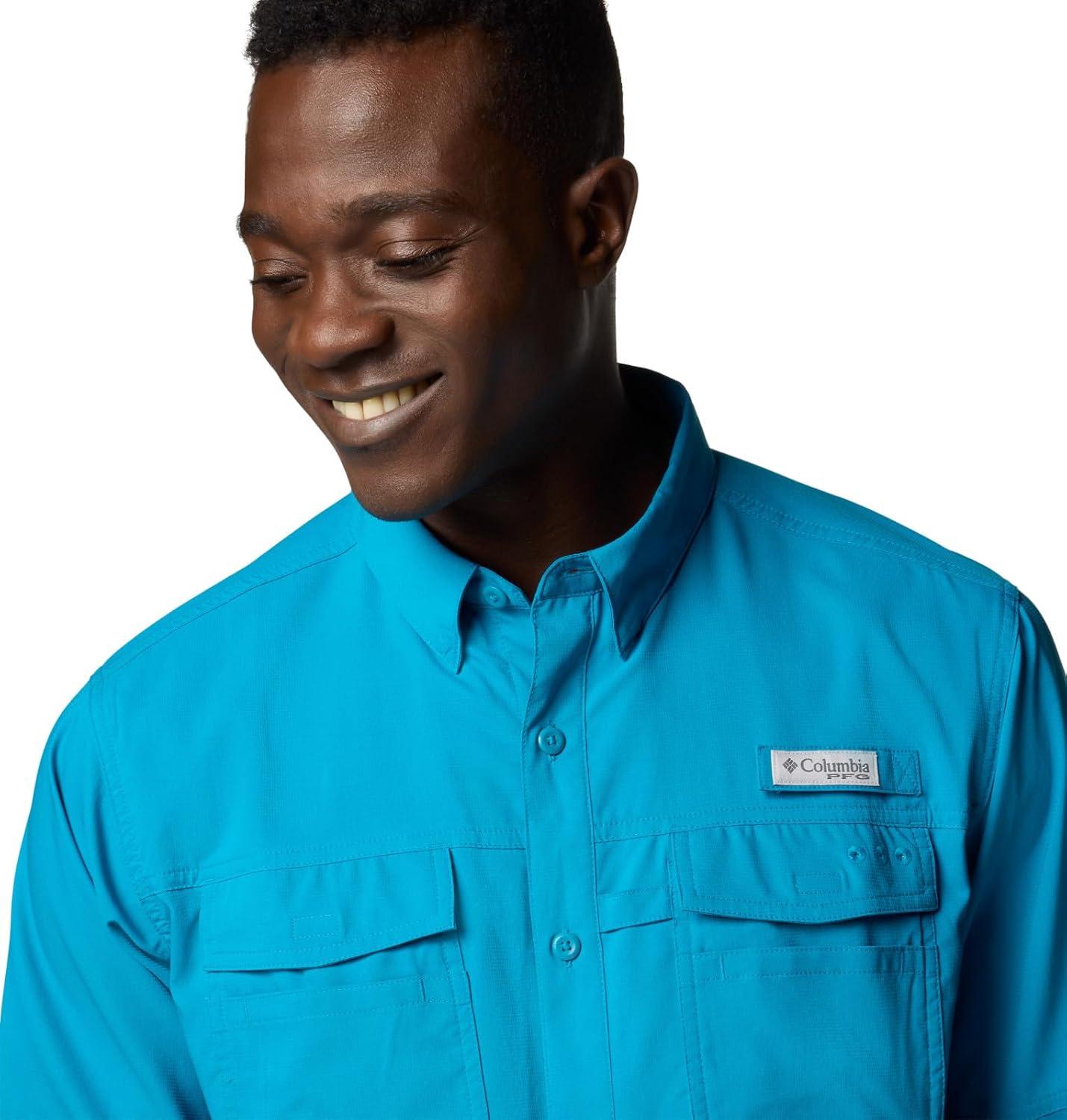 imageColumbia Mens Blood and Guts V Long Sleeve ShirtBlue Echo