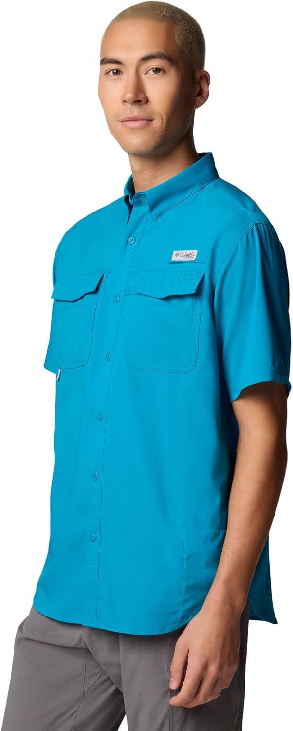 imageColumbia Mens Blood and Guts V Short Sleeve ShirtBlue Echo
