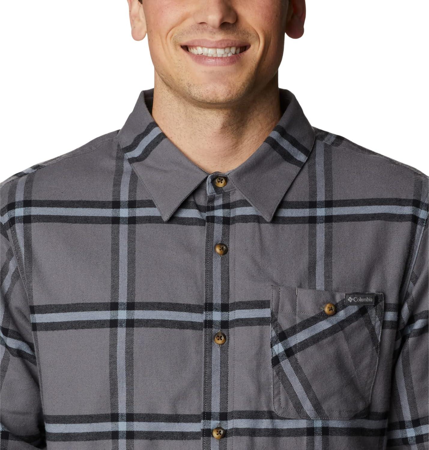 imageColumbia Mens Cornell Woods Fleece Lined Shirt JacketCity Grey Windowpane