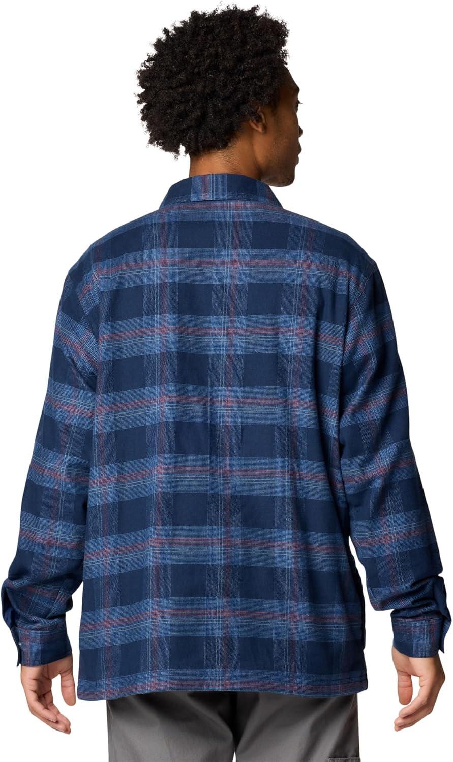 imageColumbia Mens Cornell Woods Fleece Lined Shirt JacketCollegiate Navy Buffalo Tartan