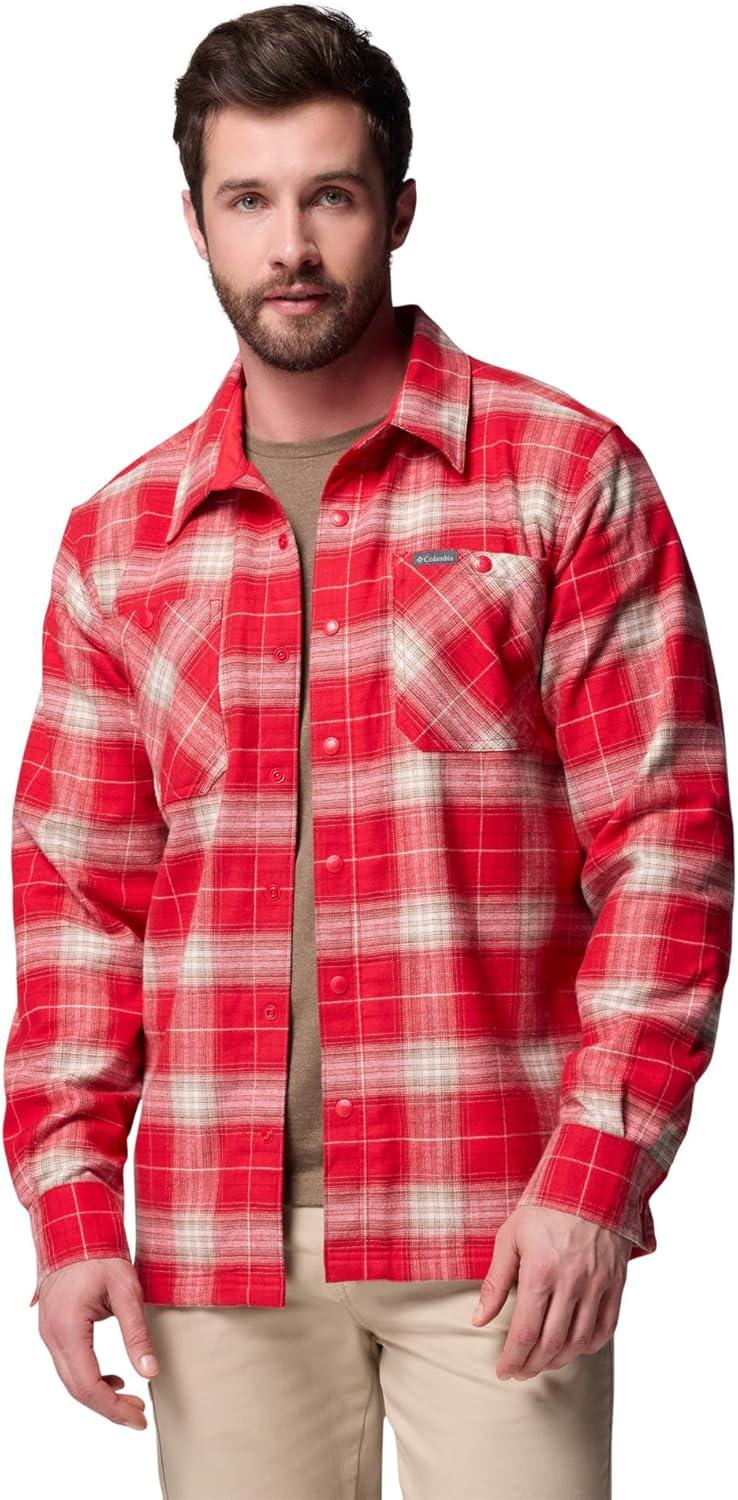 imageColumbia Mens Cornell Woods Fleece Lined Shirt JacketMountain Red Lumberjack Tartan