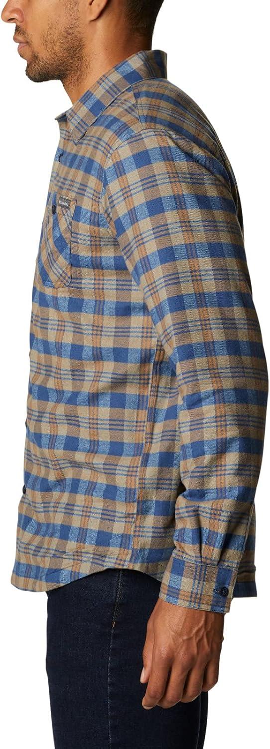 imageColumbia Mens Cornell Woods Fleece Lined Shirt JacketNight Tide Medium Tartan