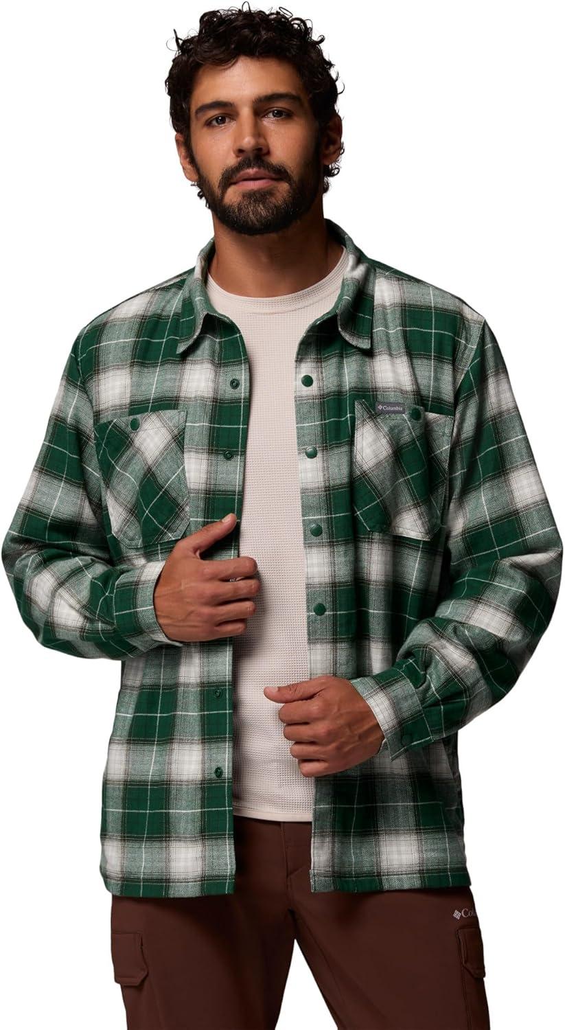 imageColumbia Mens Cornell Woods Fleece Lined Shirt JacketRain Forest Lumberjack Tartan