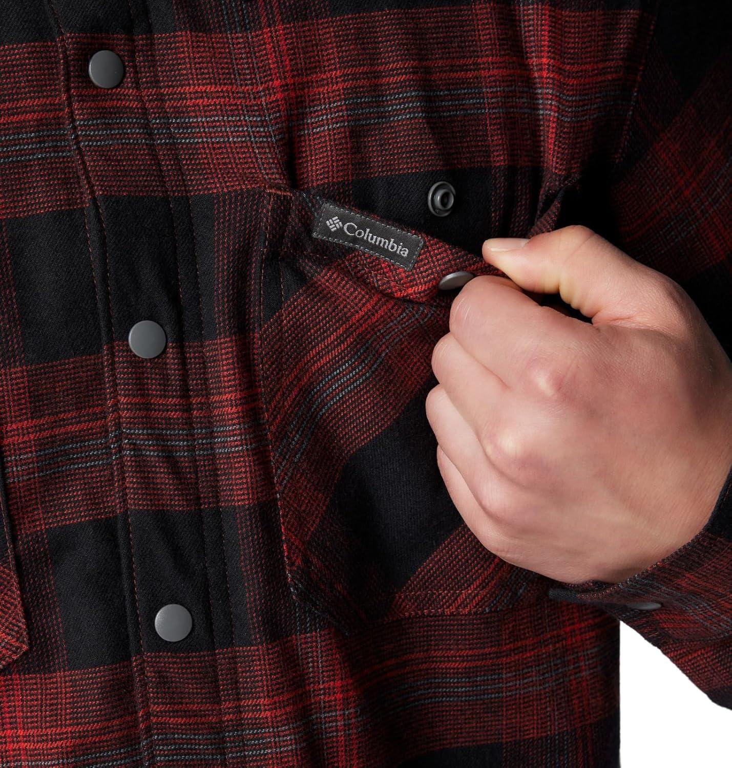 imageColumbia Mens Cornell Woods Fleece Lined Shirt JacketSpice Buffalo Tartan