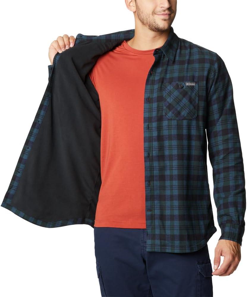 imageColumbia Mens Cornell Woods Fleece Lined Shirt JacketSpruce Medium Tartan
