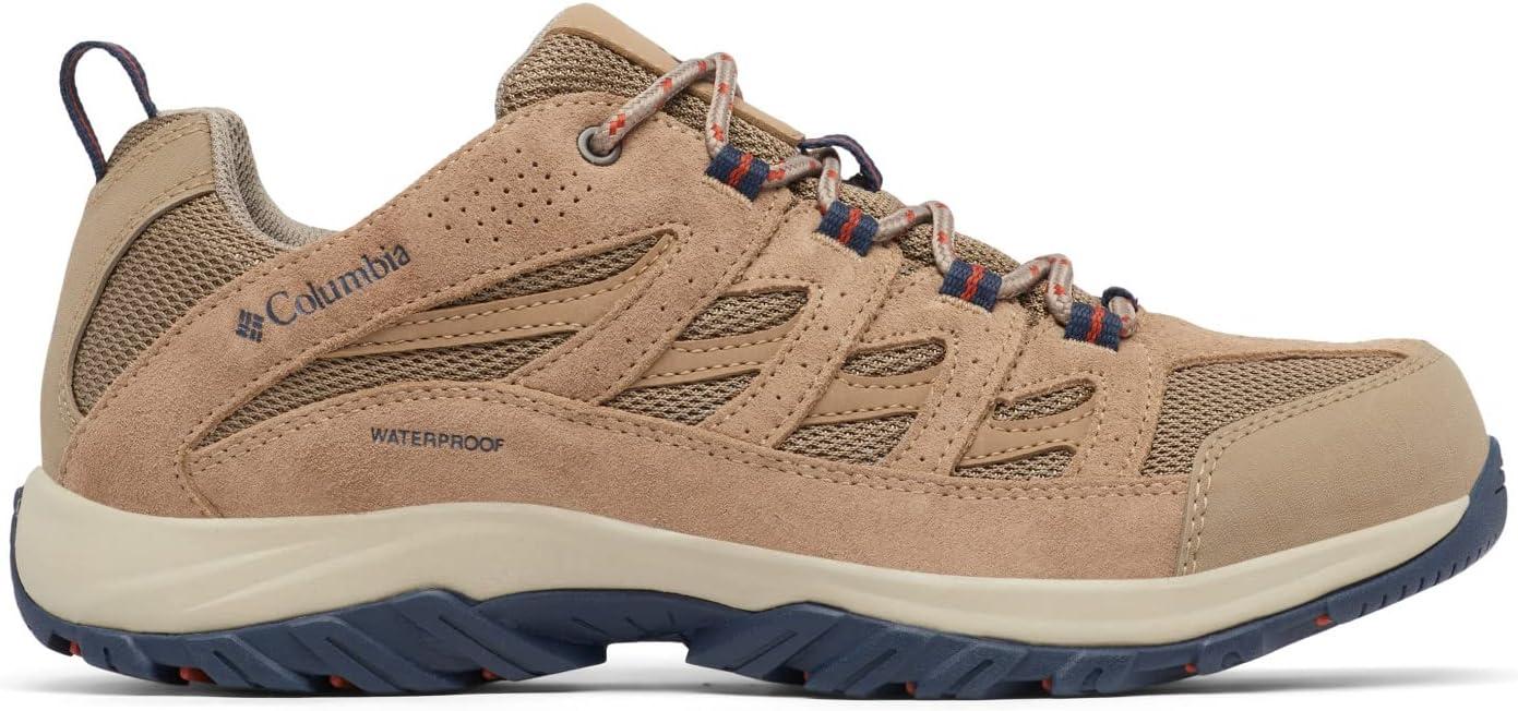 imageColumbia Mens Crestwood Hiking BootsAsh Brown Warp Red