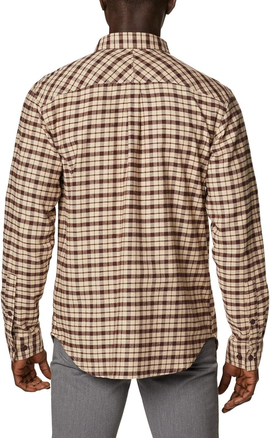 imageColumbia Mens Flare Gun Stretch FlannelAncient Fossil Small Check