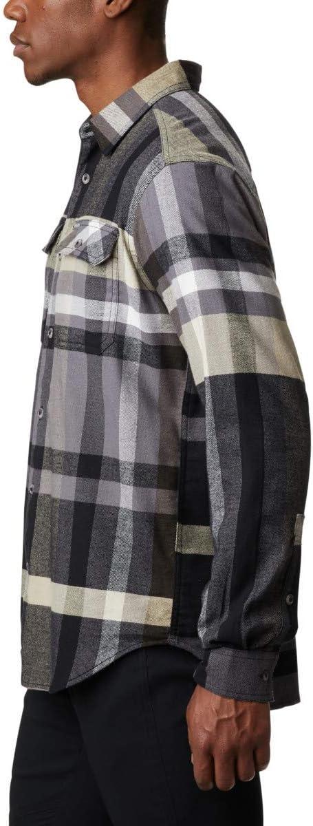 imageColumbia Mens Flare Gun Stretch FlannelBlack Big Check Plaid