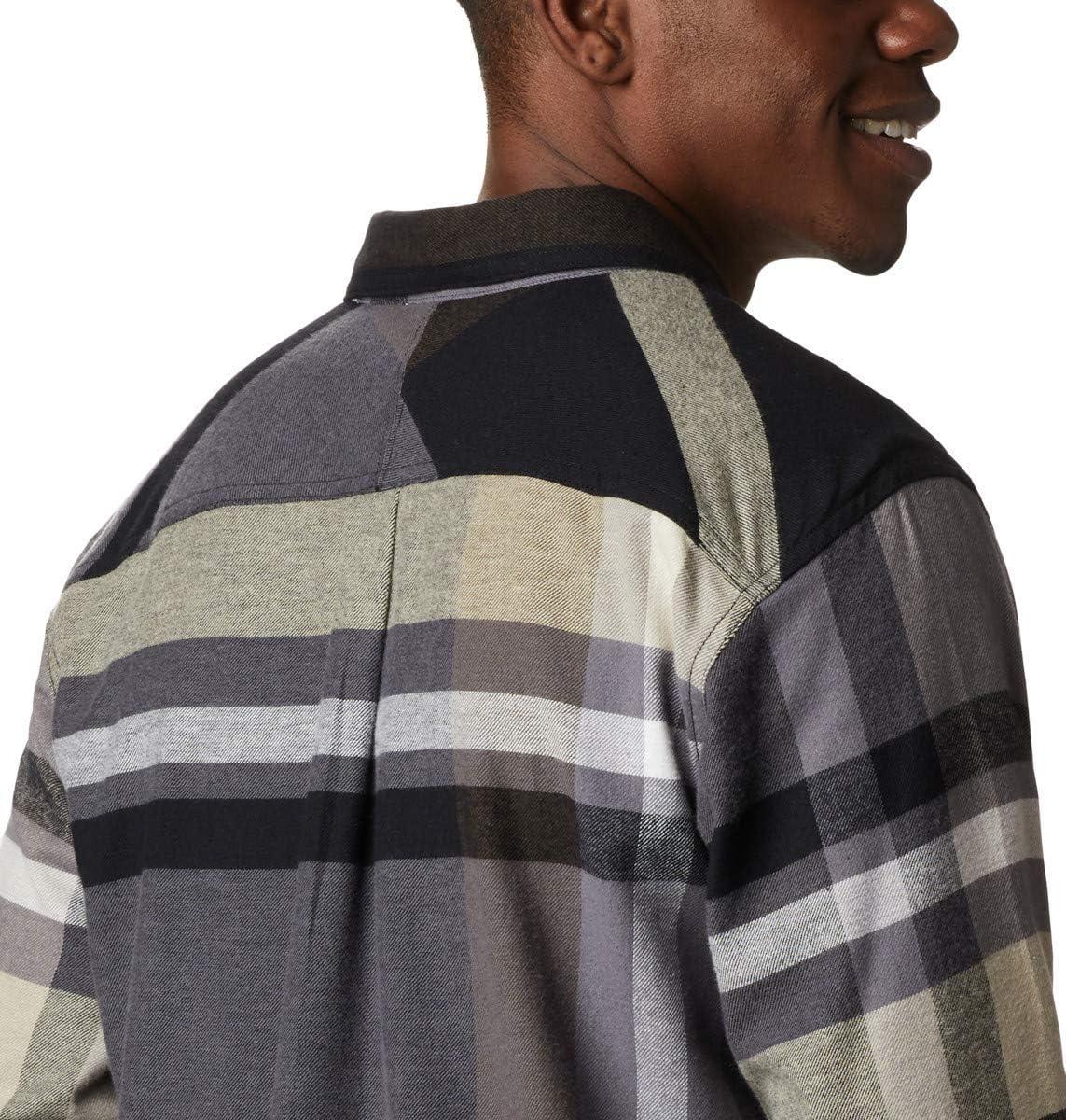 imageColumbia Mens Flare Gun Stretch FlannelBlack Big Check Plaid