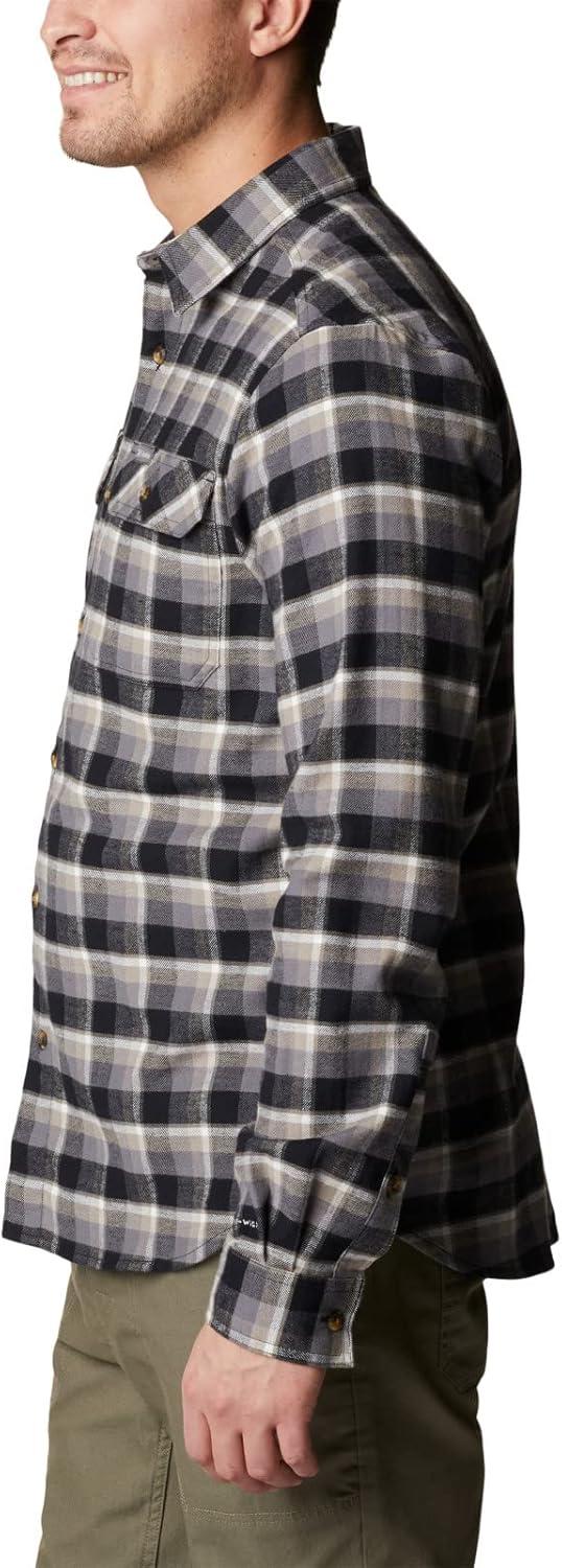 imageColumbia Mens Flare Gun Stretch FlannelBlack Shadow Plaid