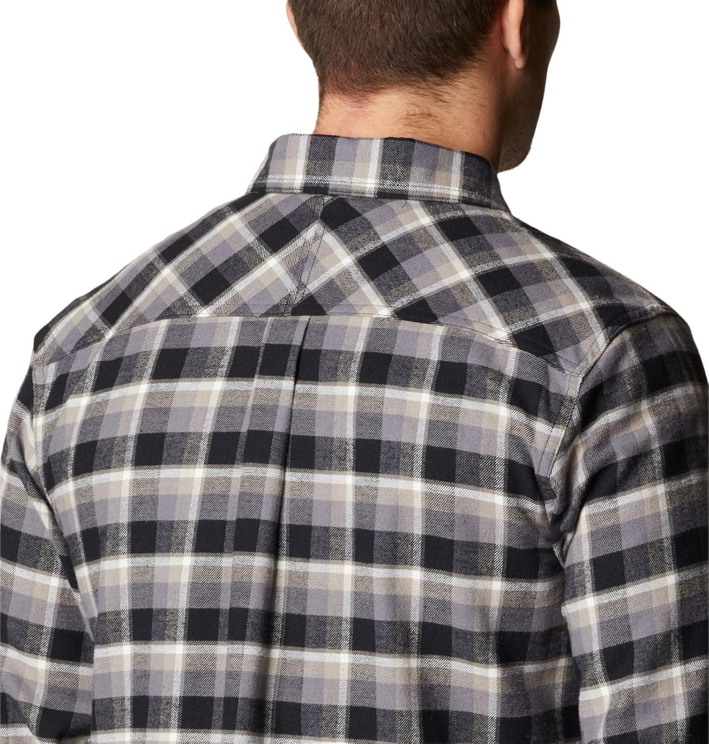 imageColumbia Mens Flare Gun Stretch FlannelBlack Shadow Plaid