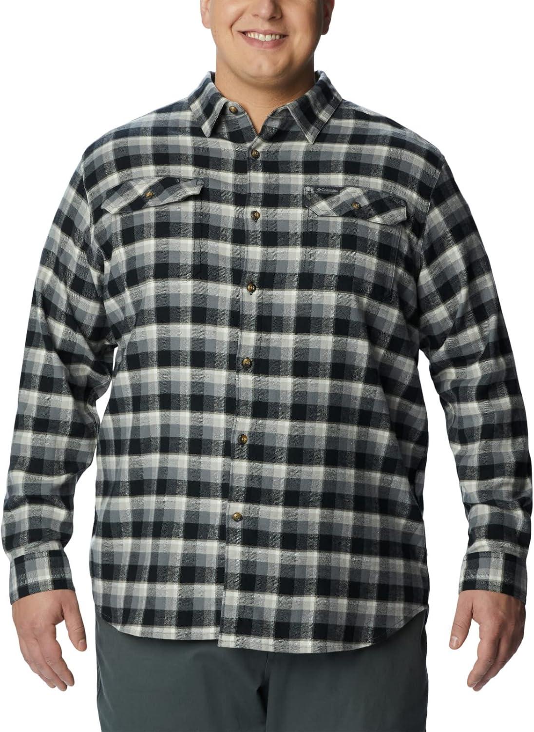 imageColumbia Mens Flare Gun Stretch FlannelBlack Shadow Plaid