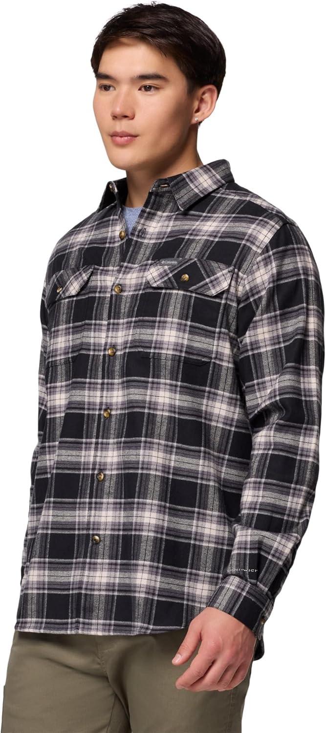 imageColumbia Mens Flare Gun Stretch FlannelBlack Two Lane Tartan