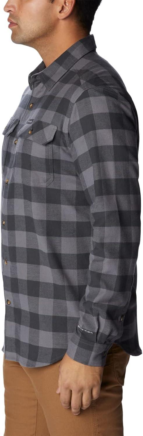 imageColumbia Mens Flare Gun Stretch FlannelCity Grey Twill Buffalo Check