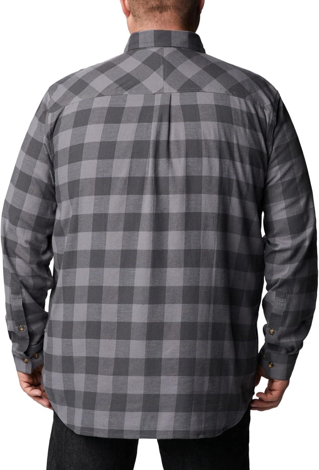 imageColumbia Mens Flare Gun Stretch FlannelCity Grey Twill Buffalo Check