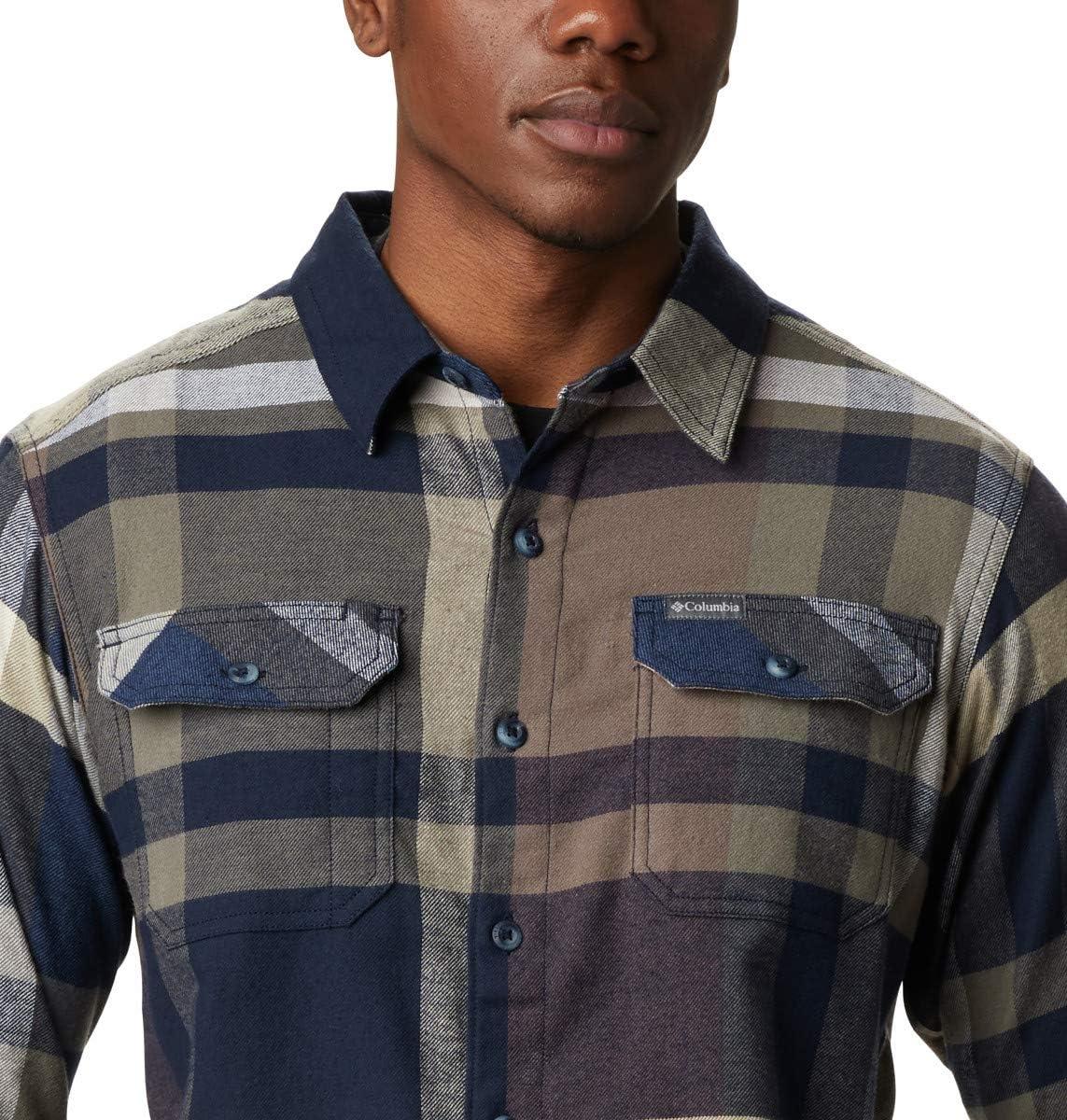 imageColumbia Mens Flare Gun Stretch FlannelCollegiate Navy Big Check Plaid