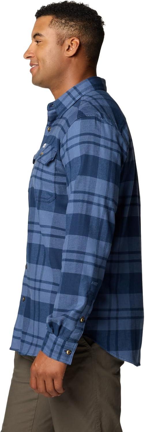imageColumbia Mens Flare Gun Stretch FlannelCollegiate Navy River Crossing Plaid