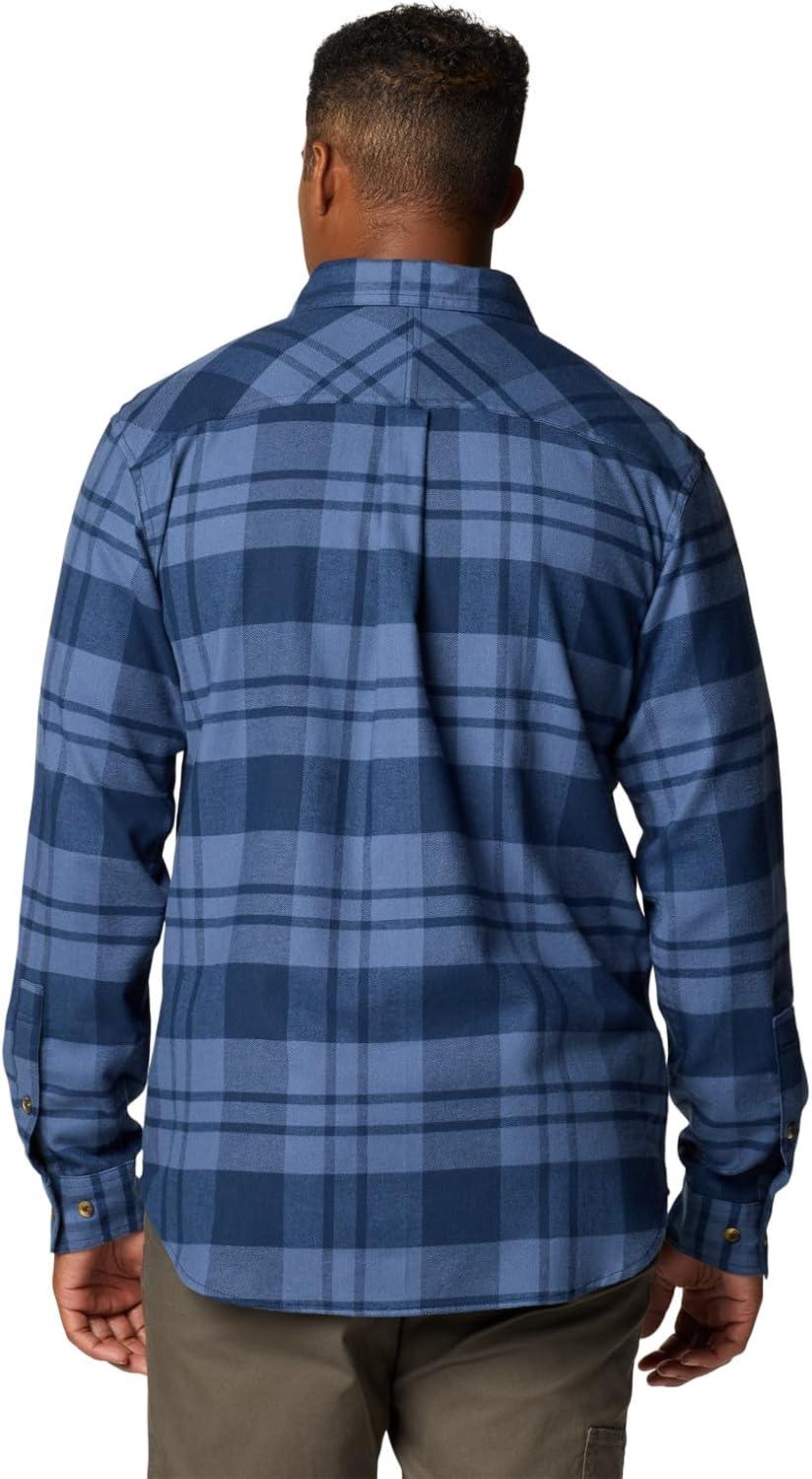 imageColumbia Mens Flare Gun Stretch FlannelCollegiate Navy River Crossing Plaid