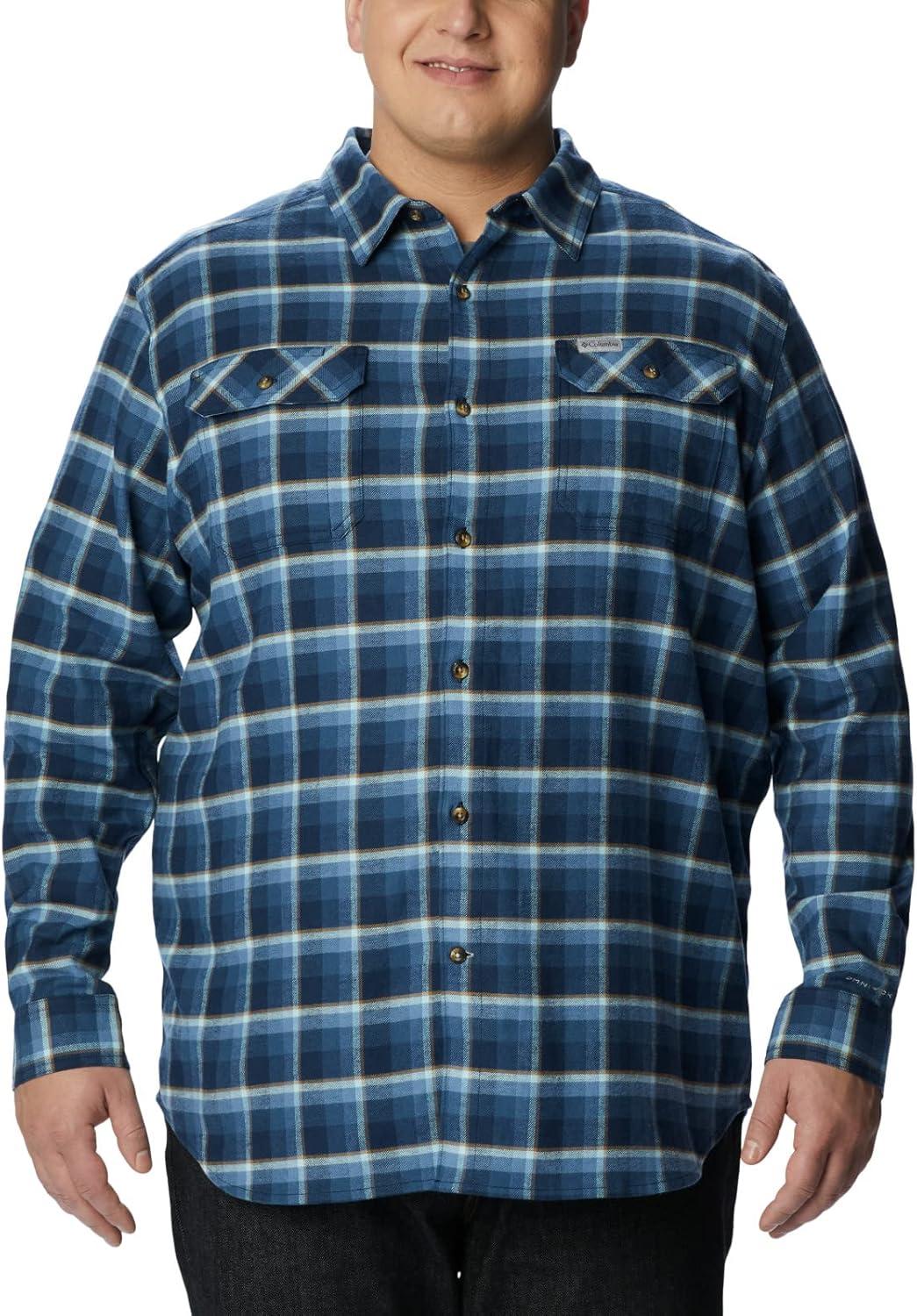 imageColumbia Mens Flare Gun Stretch FlannelCollegiate Navy Shadow Plaid