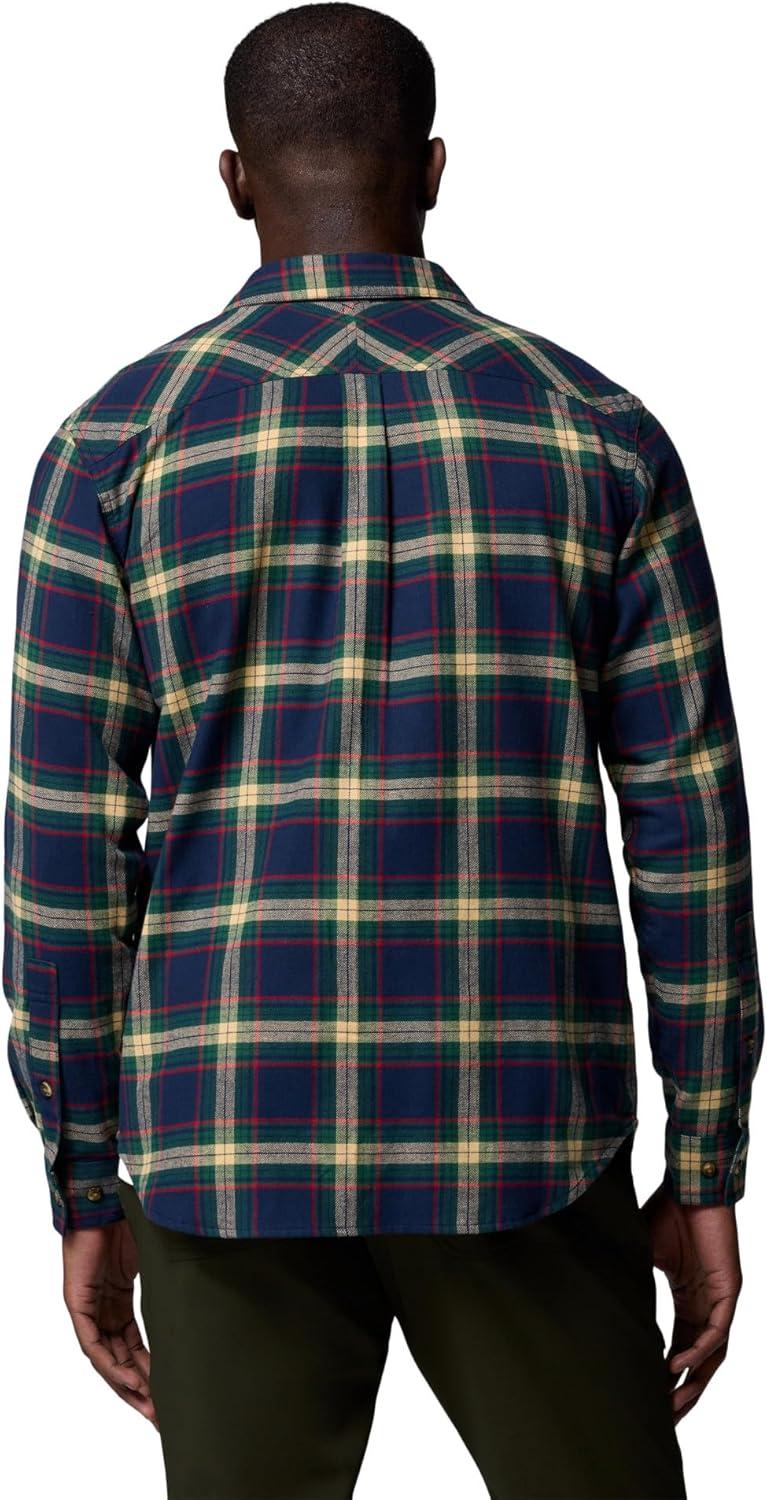 imageColumbia Mens Flare Gun Stretch FlannelCollegiate Navy Two Lane Tartan