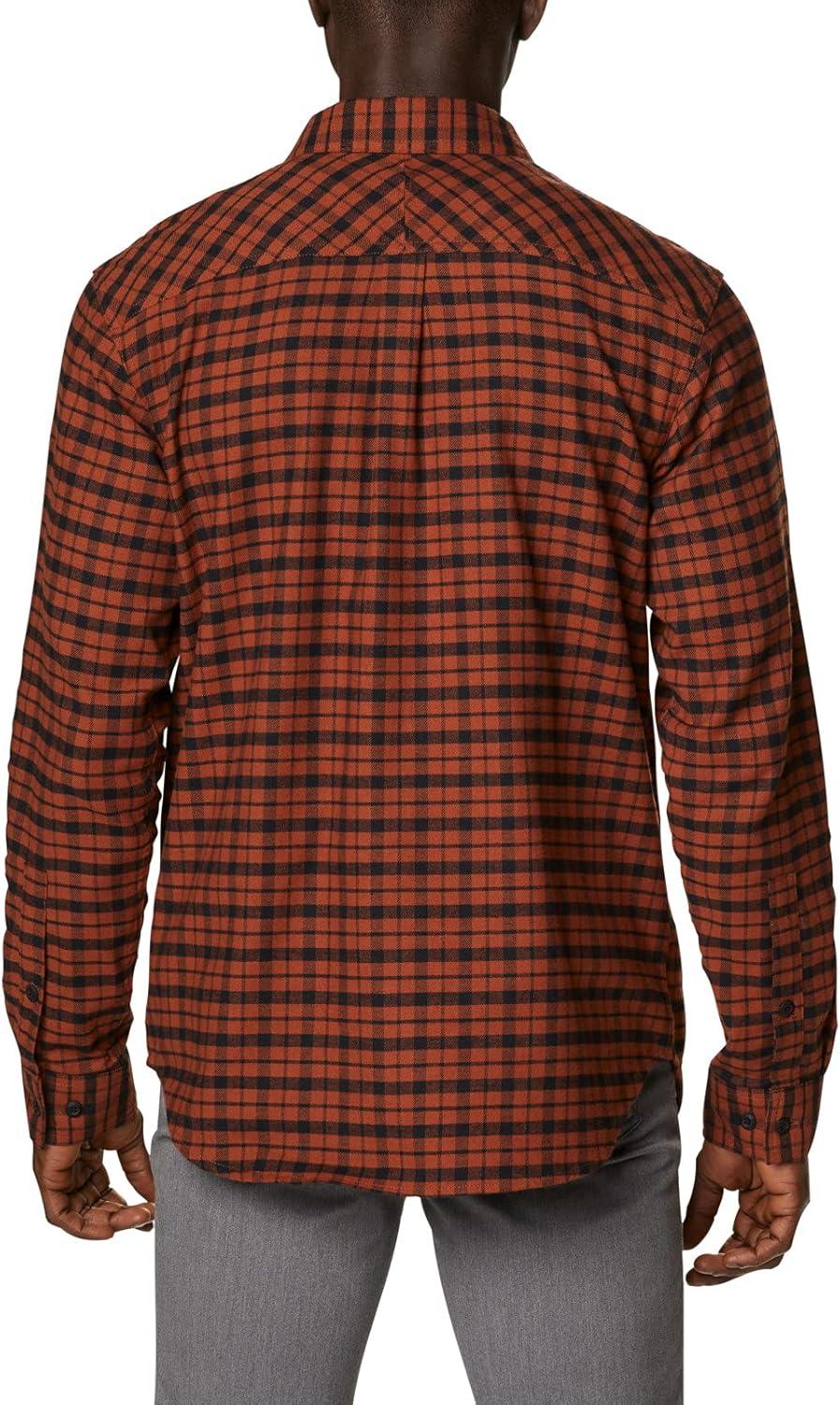 imageColumbia Mens Flare Gun Stretch FlannelDark Amber Small Check