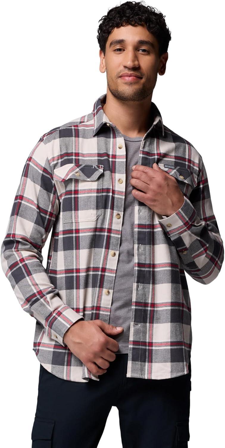 imageColumbia Mens Flare Gun Stretch FlannelDark Stone Trails Edge Plaid