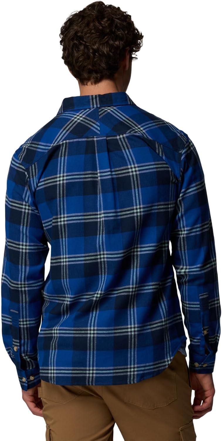 imageColumbia Mens Flare Gun Stretch FlannelMountain Blue Trails Edge Plaid