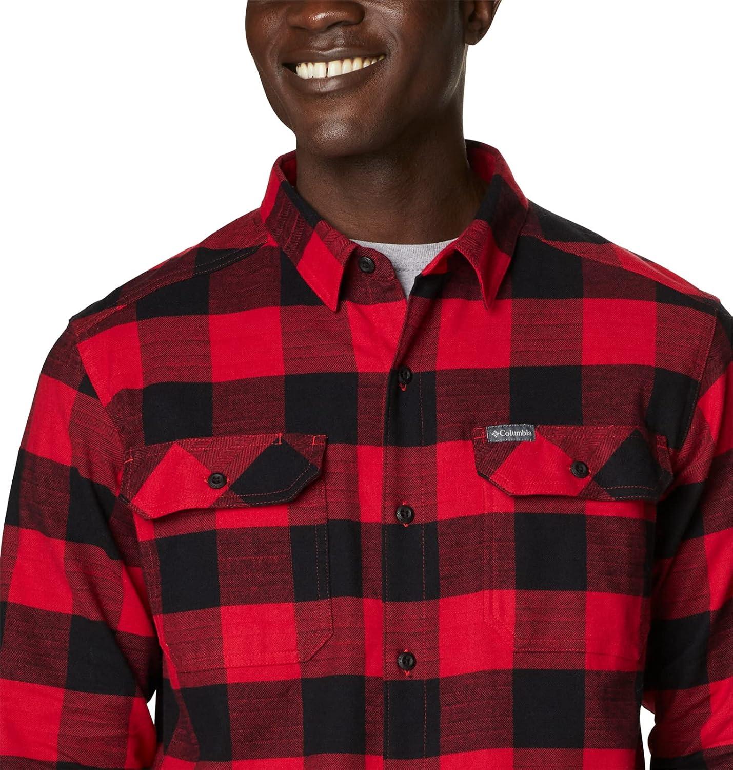 imageColumbia Mens Flare Gun Stretch FlannelMountain Red Twill Buffalo Checklegacy