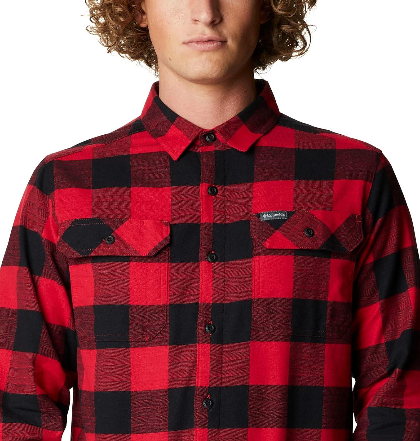 imageColumbia Mens Flare Gun Stretch FlannelMountain Red Twill Buffalo Checklegacy