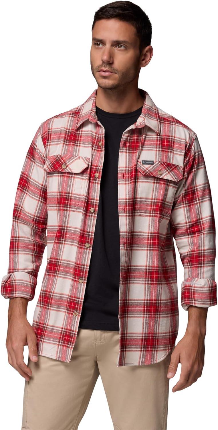 imageColumbia Mens Flare Gun Stretch FlannelMtn Red Two Lane Tartan