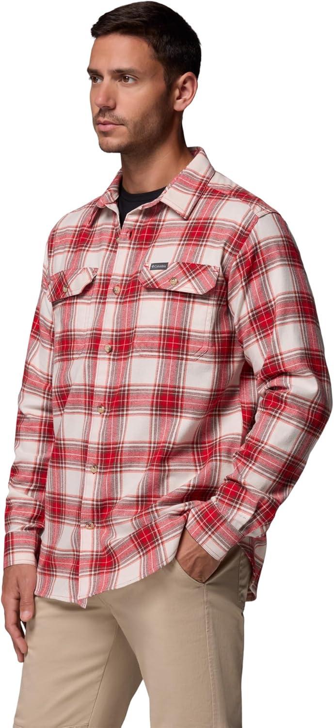 imageColumbia Mens Flare Gun Stretch FlannelMtn Red Two Lane Tartan