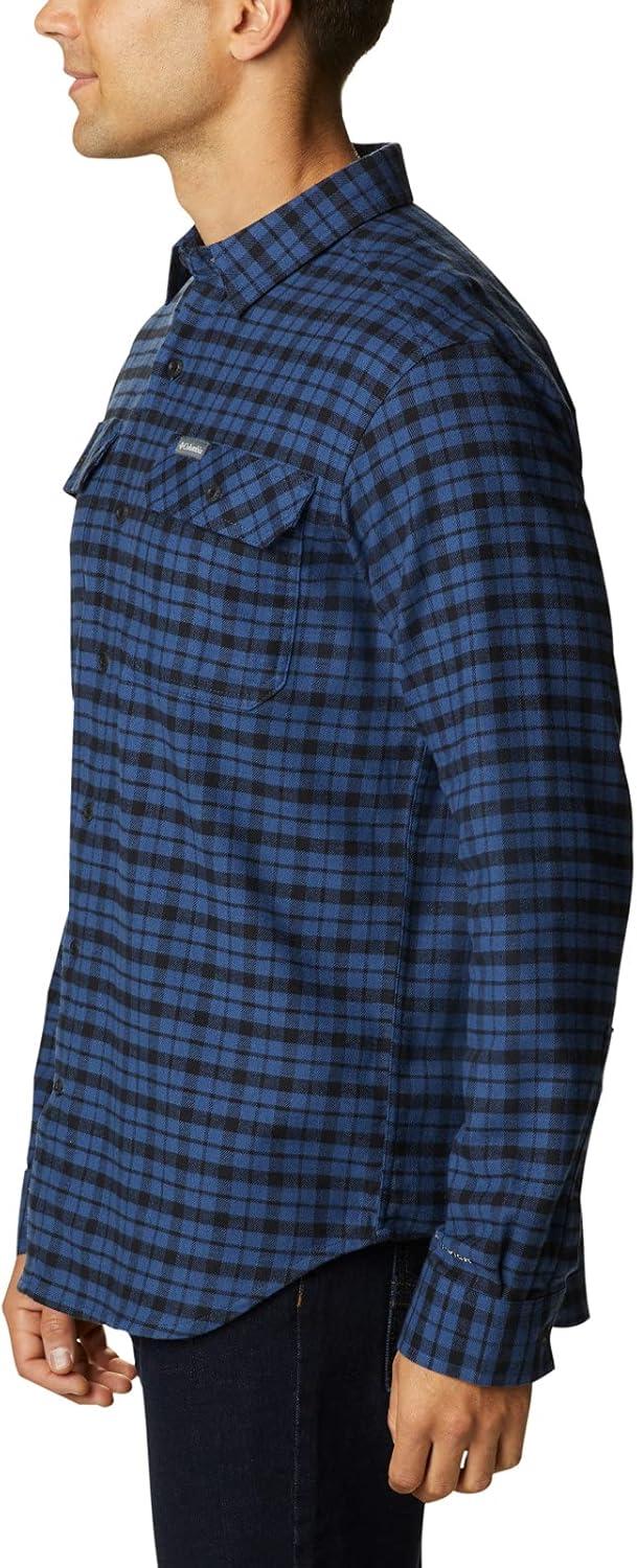 imageColumbia Mens Flare Gun Stretch FlannelNight Tide Small Check