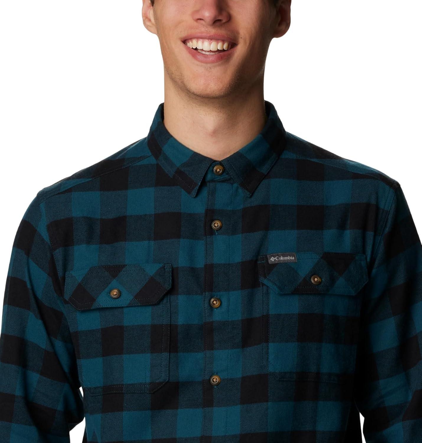 imageColumbia Mens Flare Gun Stretch FlannelNight Wave Buffalo Check