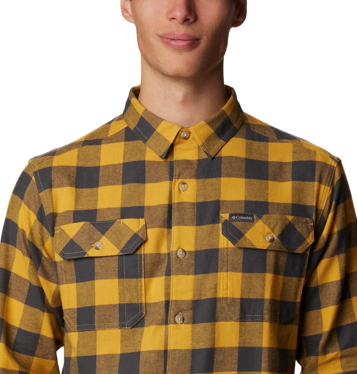 imageColumbia Mens Flare Gun Stretch FlannelRaw Honey Buffalo Check