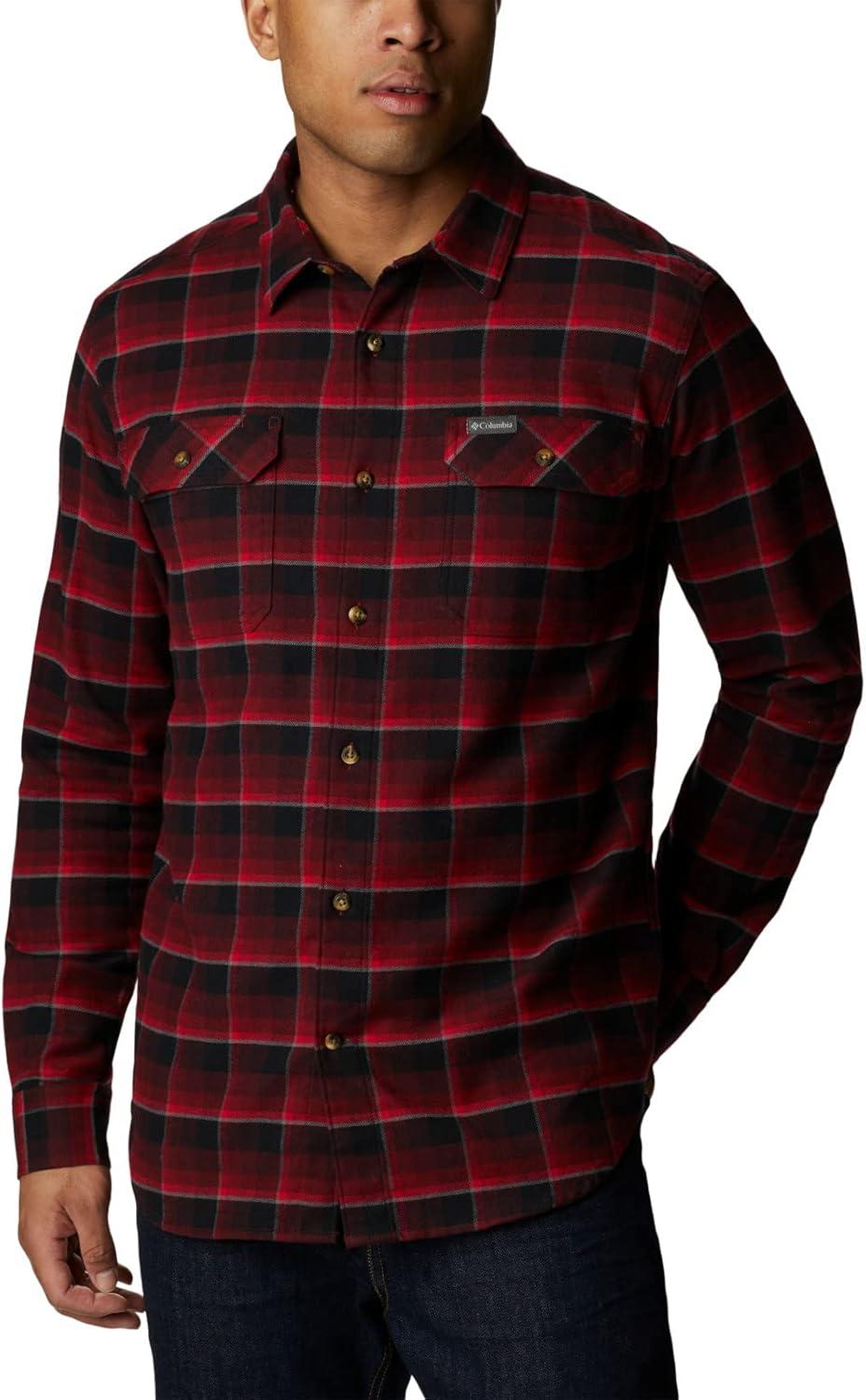 imageColumbia Mens Flare Gun Stretch FlannelRed Jasper Shadow Plaid