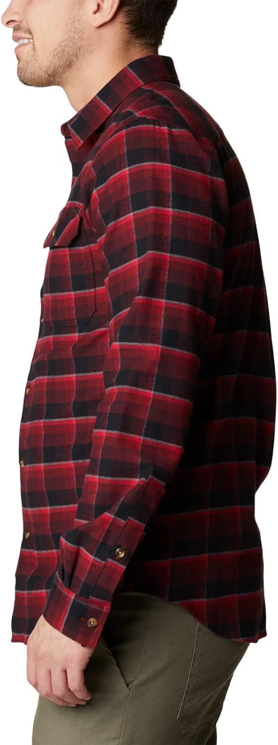 imageColumbia Mens Flare Gun Stretch FlannelRed Jasper Shadow Plaid