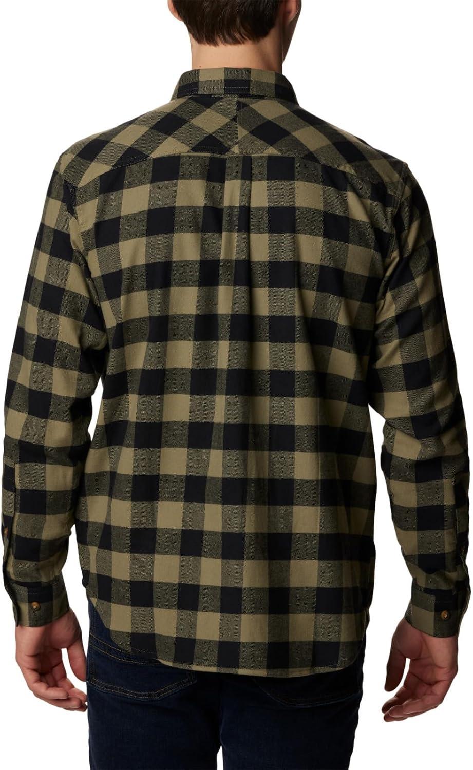 imageColumbia Mens Flare Gun Stretch FlannelStone Green Buffalo Check
