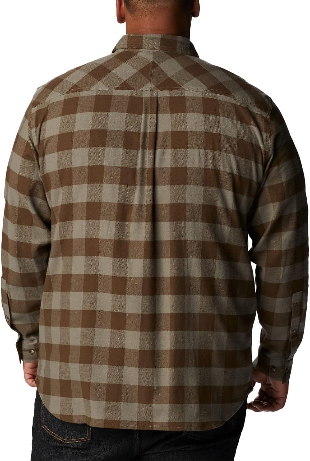 imageColumbia Mens Flare Gun Stretch FlannelStone Green Twill Buffalo Check