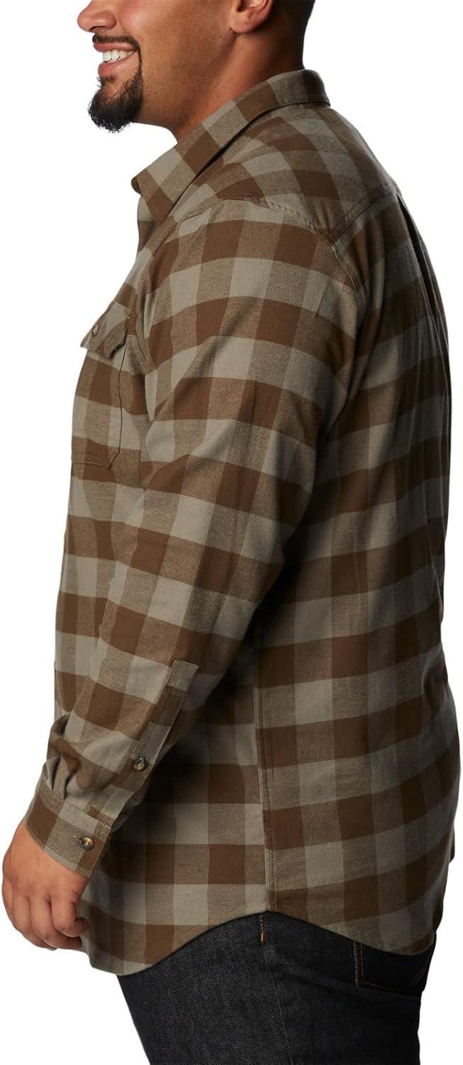 imageColumbia Mens Flare Gun Stretch FlannelStone Green Twill Buffalo Check