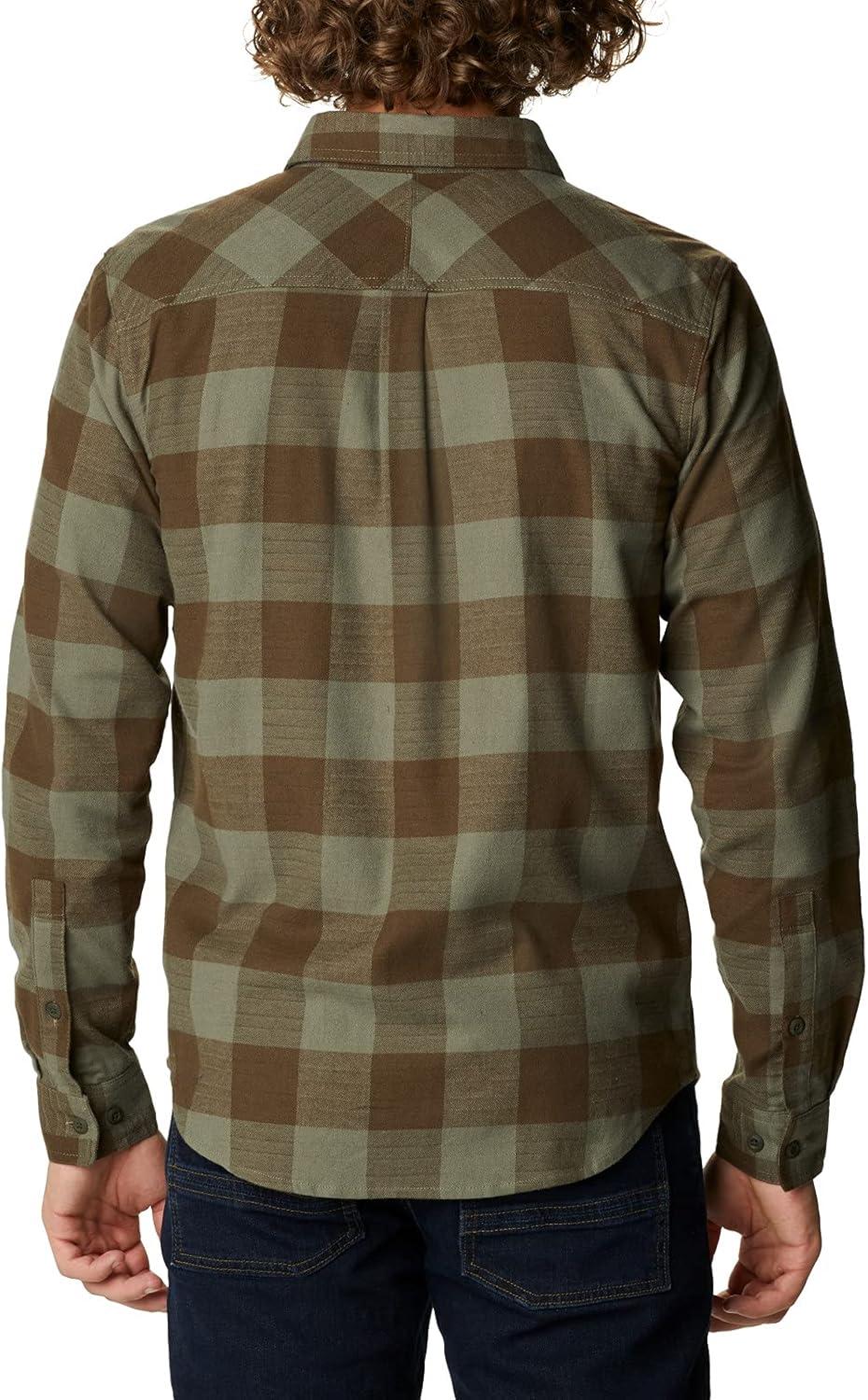 imageColumbia Mens Flare Gun Stretch FlannelStone Green Twill Buffalo Checklegacy