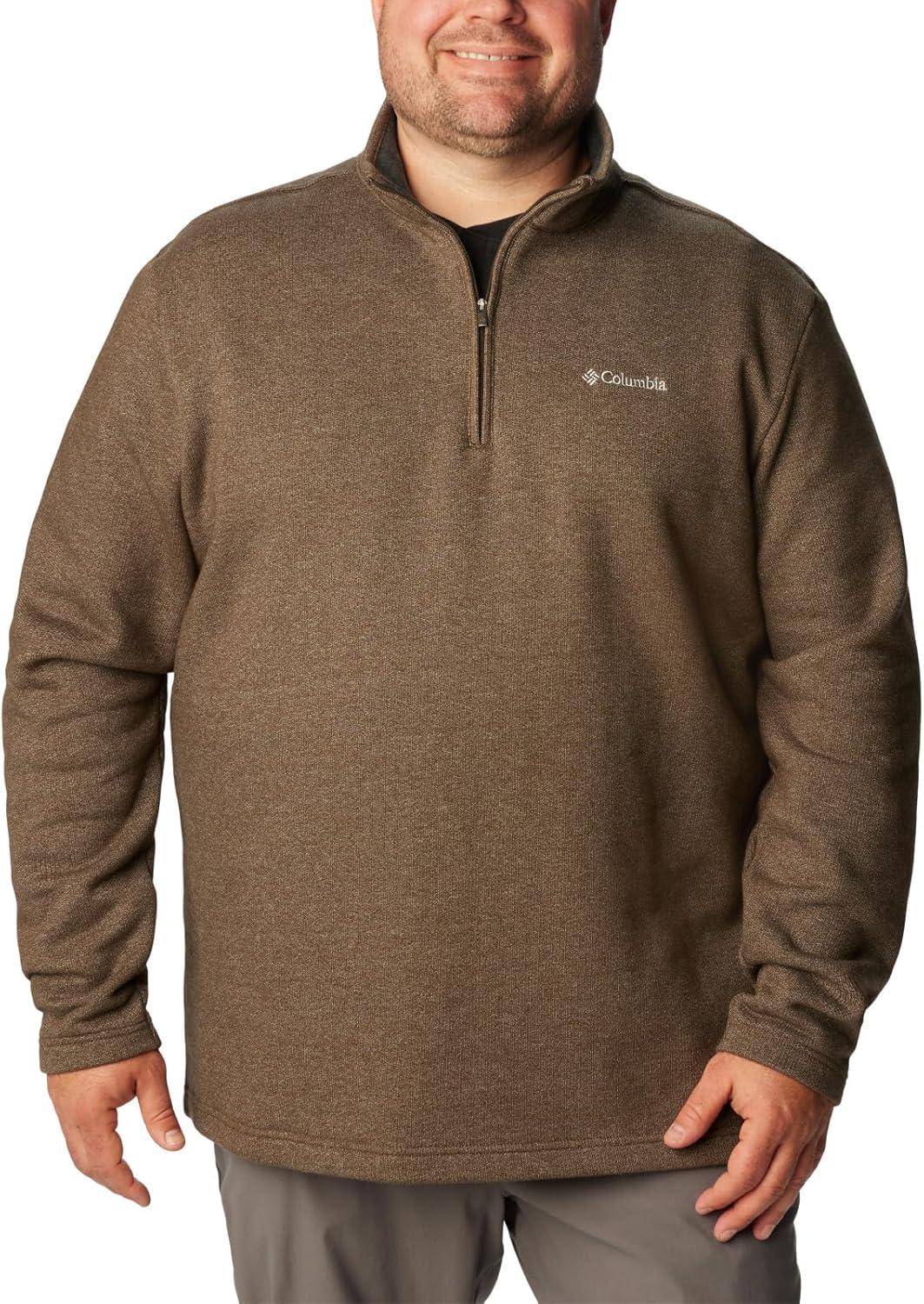 imageColumbia Mens Great Hart Mountain III Half ZipCordovan Heather
