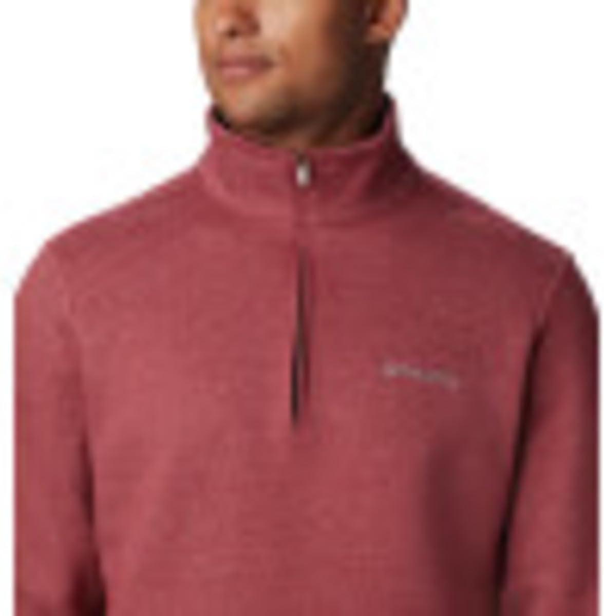 imageColumbia Mens Great Hart Mountain III Half ZipRed Jasper Heather