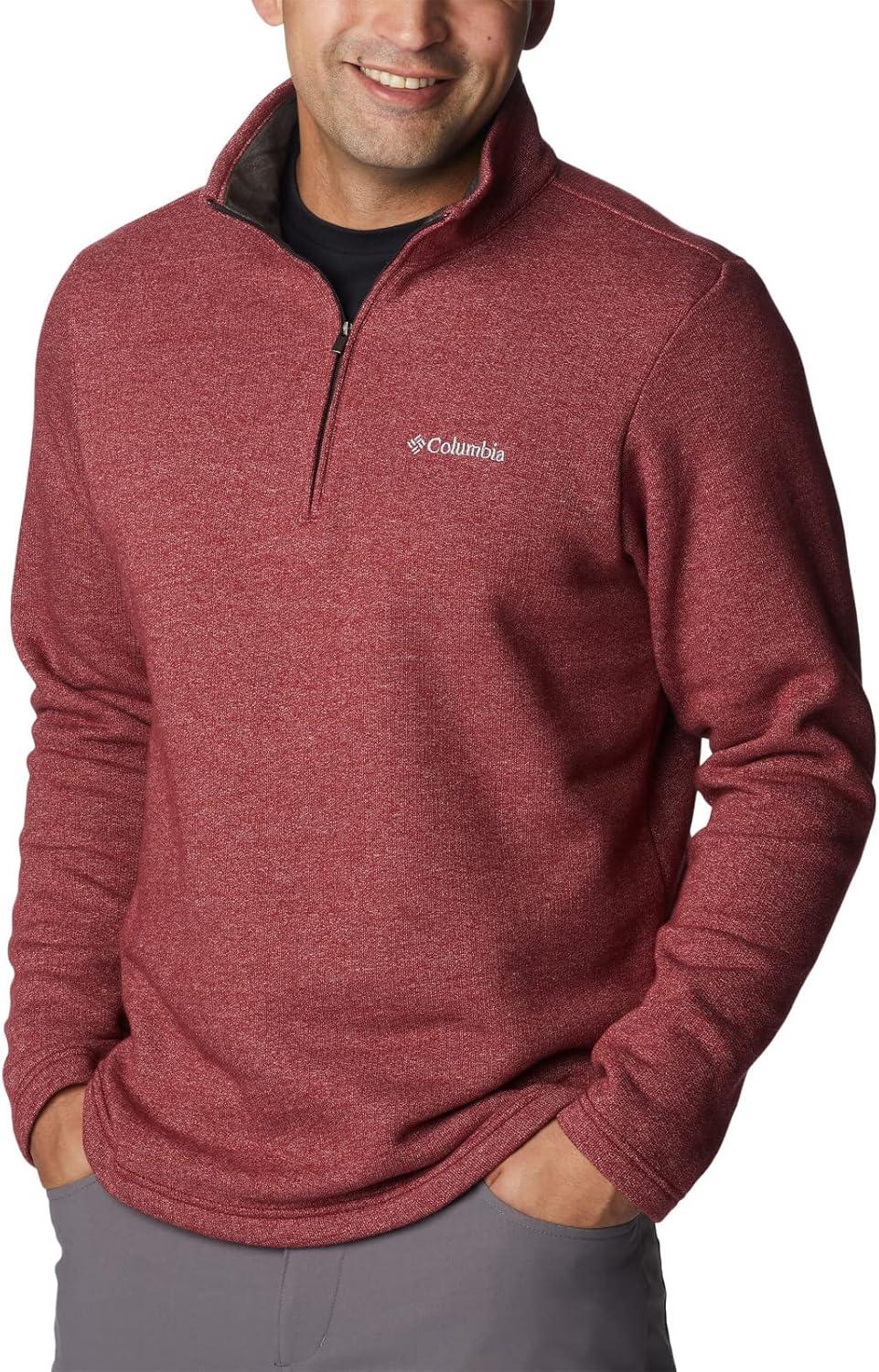 imageColumbia Mens Great Hart Mountain III Half ZipRed Jasper Heather