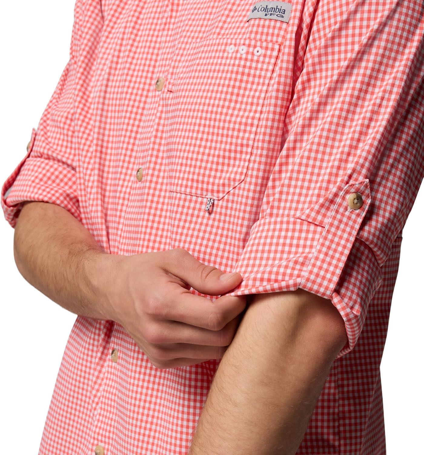 imageColumbia Mens Harbor Peak Long Sleeve ShirtMelonade Micro Gingham