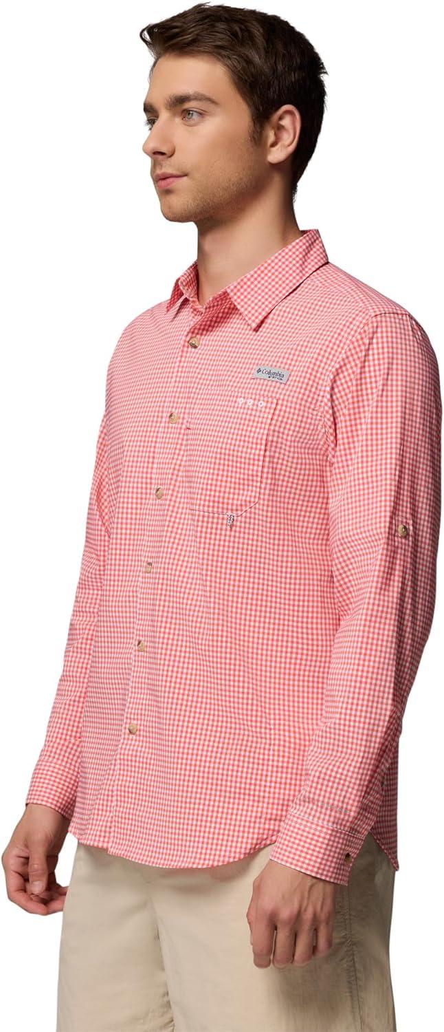 imageColumbia Mens Harbor Peak Long Sleeve ShirtMelonade Micro Gingham