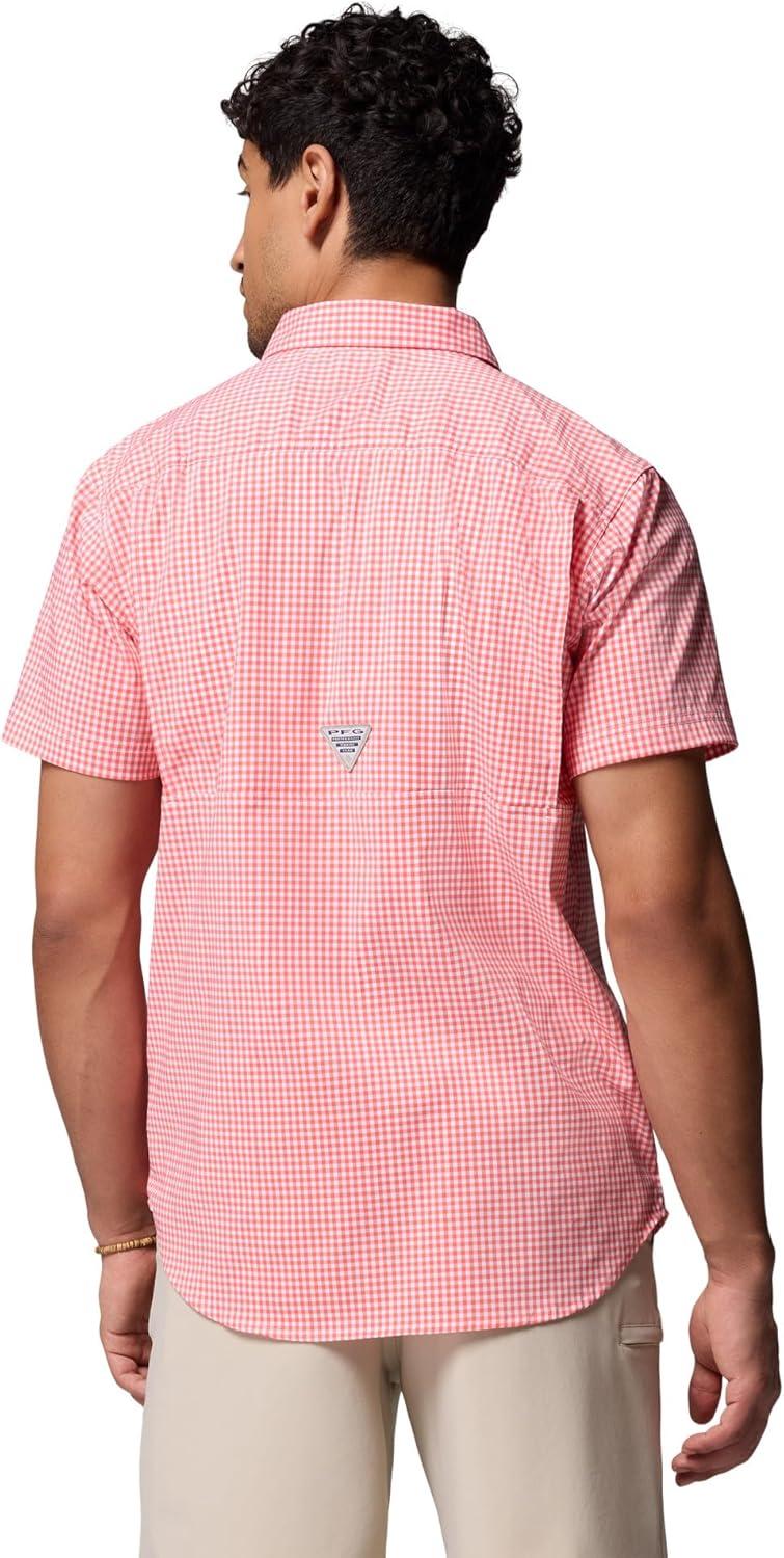 imageColumbia Mens Harbor Peak Short Sleeve ShirtMelonade Micro Gingham
