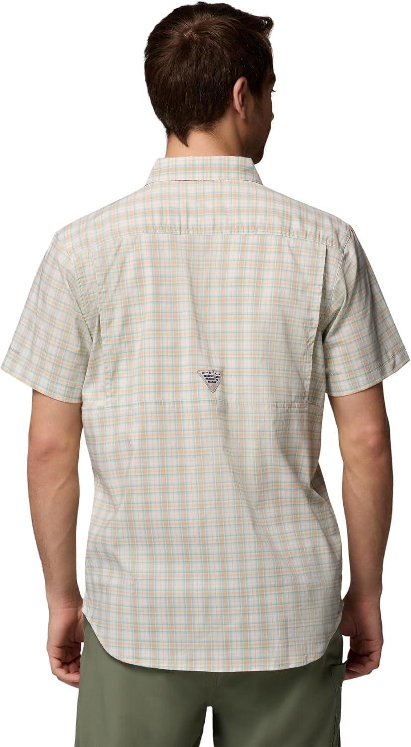 imageColumbia Mens Harbor Peak Short Sleeve ShirtMisty Jade Wayward Tartan