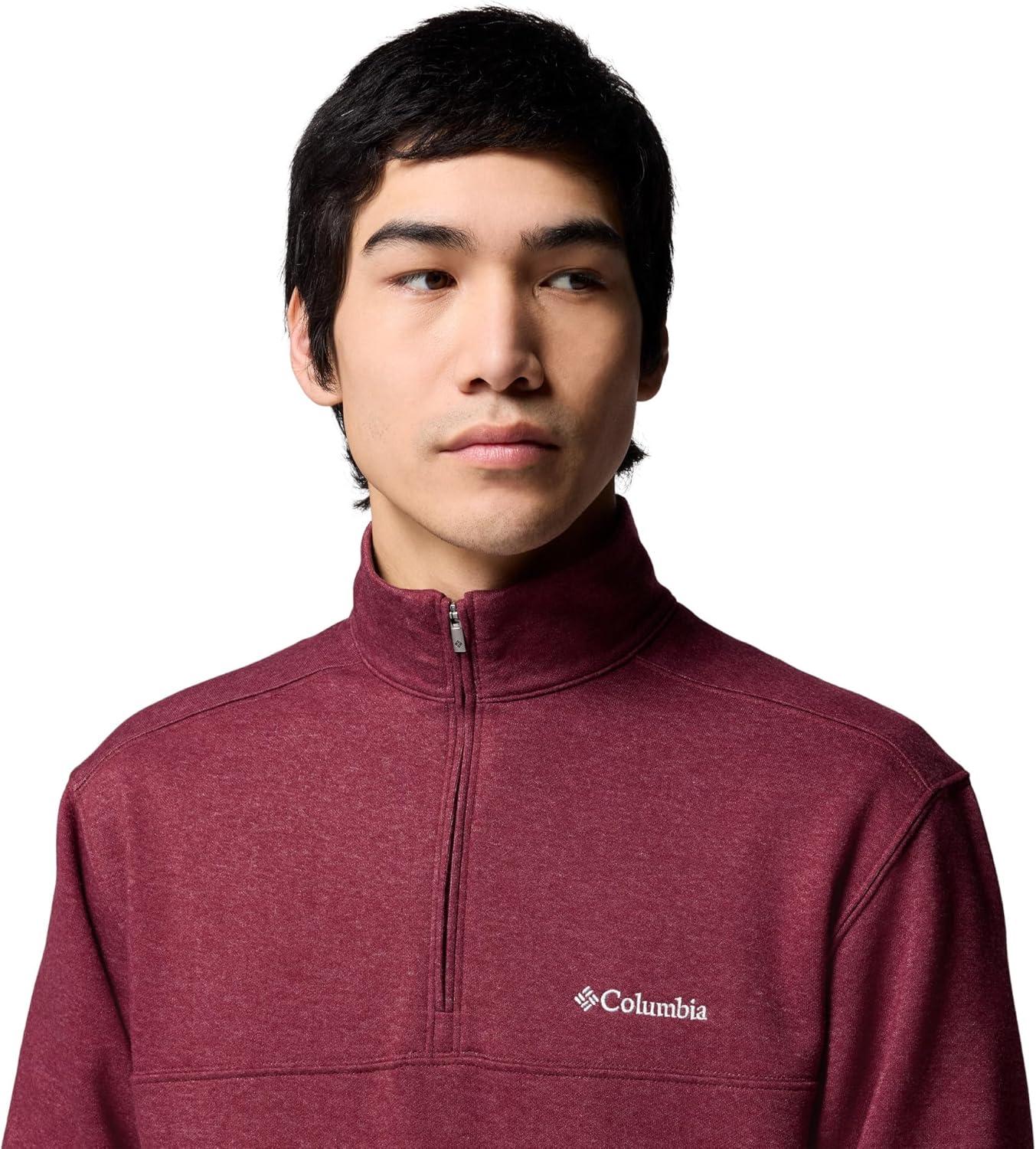 imageColumbia Mens Hart Mountain II Half Zip JacketRich Wine Heather