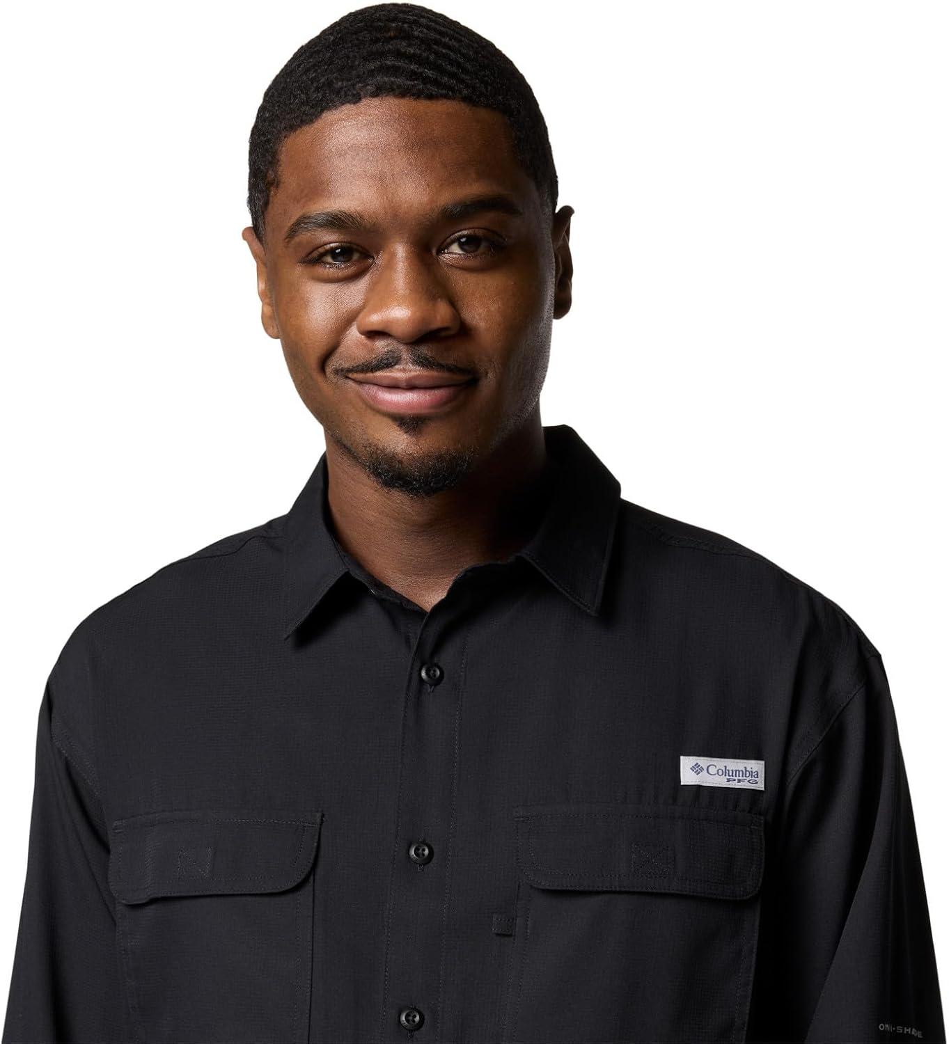 imageColumbia Mens PFG Backwater Long Sleeve ShirtBlack